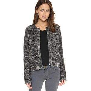 Joie Basket Weave Porsha Jacket in Ebony & Shimmer